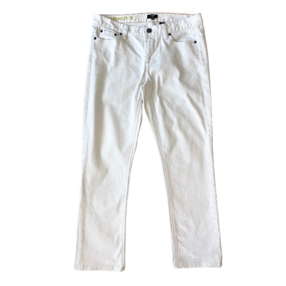 J. Crew Matchstick White Straight Jeans Size 30